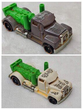 Hot Wheels Turbine Time Color Reveal 2022 Cold Gray Hot White Semi Truck Change